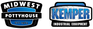 Logos for Midwest Pottyhouse and Kemper Industrial Equipment